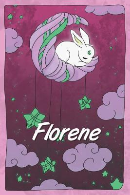 [e62b8] %Read* #Online! Florene: personalized notebook sleeping bunny on the moon with stars softcover 120 pages blank useful as notebook, dream diary, scrapbook, journal or gift idea - Jenny Illus !e.P.u.b!
