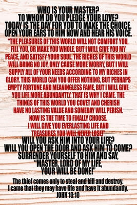 a8b74] !D.o.w.n.l.o.a.d# Who Is Your Master?: 6x9 White Faux Wood Gospel Journal With 120 Blank Lined Pages, Christian Poem Witnessing Tract Notebook, Religious Books, Evangelism Tools - Nimble Muse Journals ^PDF^